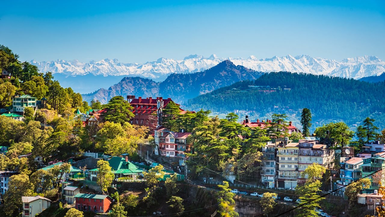 Shimla cityscape on the hillside